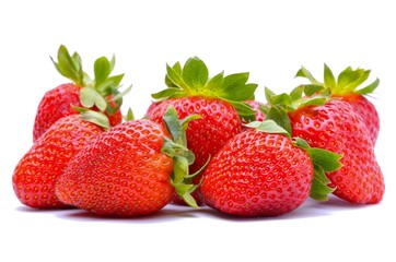 Strawberries isolated on white background