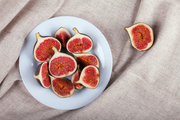figs on white plate