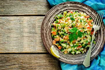 salad with bulgur and vegetables, Tabbouleh