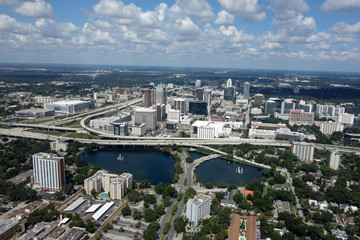 Obraz premium Aerial view of downtown Orlando, Florida