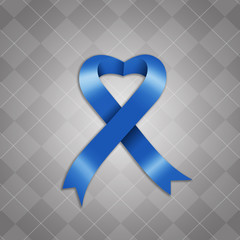 Awareness blue ribbon