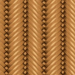 Wicker Seamless Background, Wooden Basket Textured