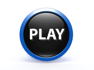 play circular icon on white background