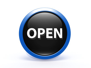 open circular icon on white background