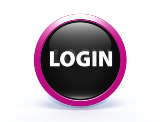 login circular icon on white background