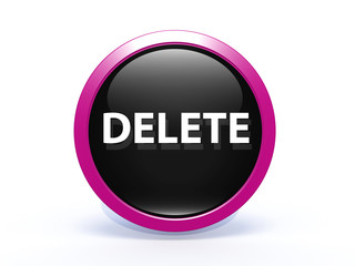 delete circular icon on white background