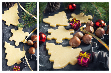 Baking Christmas cookies