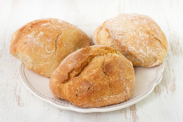 buns on white dish