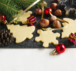 Baking Christmas cookies