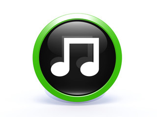 music circular icon on white background