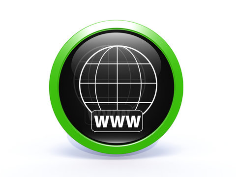 www circular icon on white background