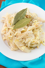 codfish on white plate