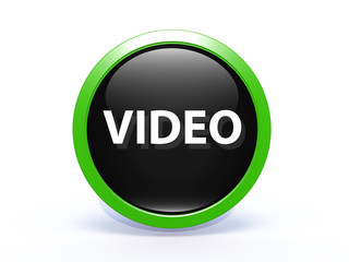 video circular icon on white background