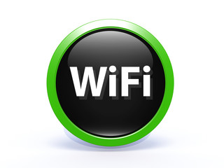 wifi circular icon on white background