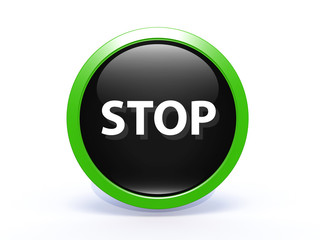 stop circular icon on white background