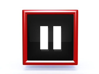 Fototapeta premium pause pointer icon on white background