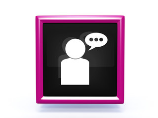 forum square icon on white background