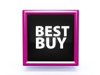 Best buy square icon on white background