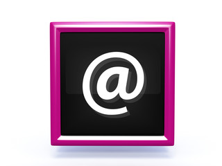 Email pointer icon on white background