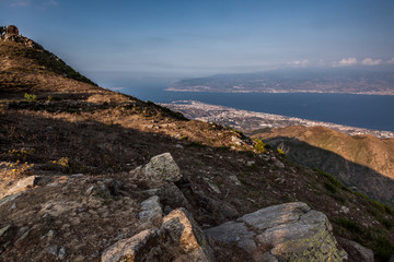 Panorama dello stretto di Messina