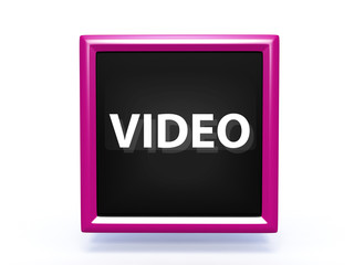 video pointer icon on white background