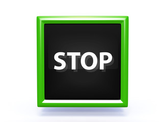 stop pointer icon on white background