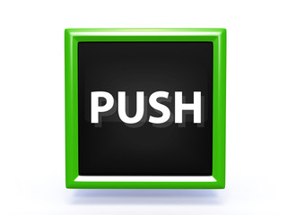 push pointer icon on white background