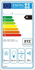 Range hood new energy rating graph label - 71343720
