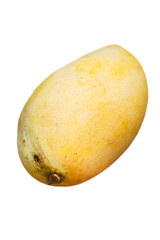 Fresh yellow ripe mango on white background.