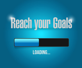 reach your goals loading bar illustration