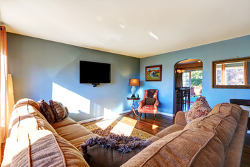 Light blue living room