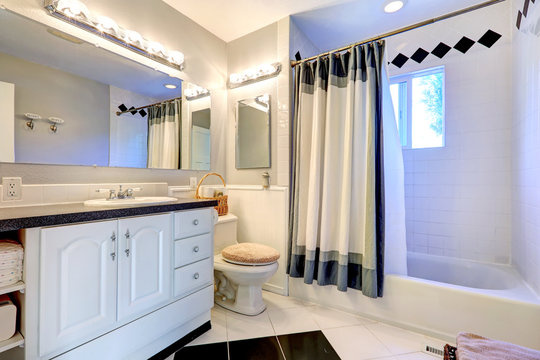 Refreshing bright bathroom interior