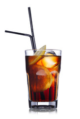 Brandy with cola cocktail