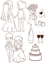 A plain sketch of a wedding ceremony
