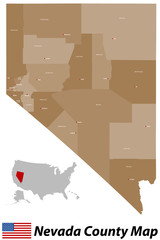 Nevada County Karte