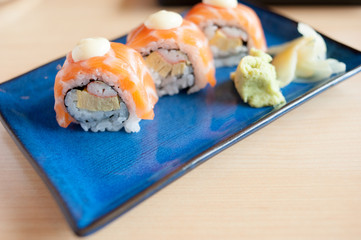Salmon roll sushi