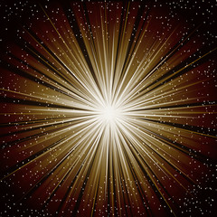 A brown color design with a burst. lens flare.