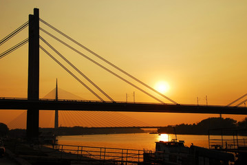 Bridges at Sava River in Belgrade
