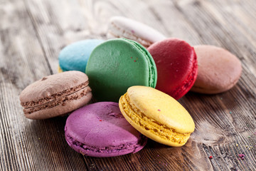 Colourful french macaron.