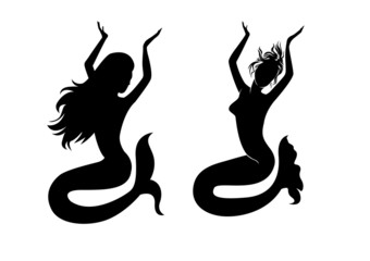 Obraz premium mermaid silhouette