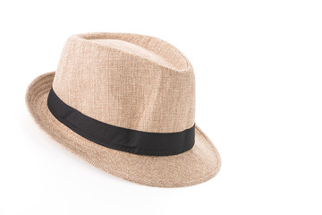 Straw hat isolated on white background