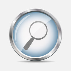 Search  Glossy Icon Vector Illustration