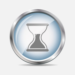 Time Glossy Icon Vector Illustration