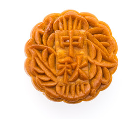 Naklejka premium Moon cake isolated on white