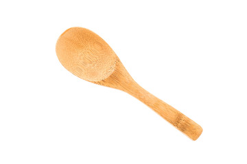 Wooden spoon isolated on white background