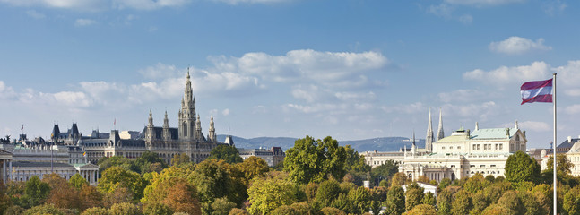 Vienna Town Hall, Court Theater, and Parliament building