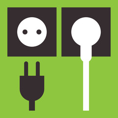 Plug and socket icon