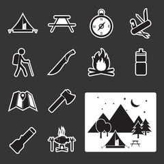 camping equipment icon