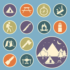 camping equipment icon