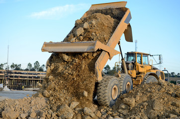 Truck. Large quarry dump truck.